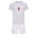 Camiseta Dinamarca Christian Eriksen #10 Visitante Equipación para niños Mundial 2022 manga corta (+ pantalones cortos)